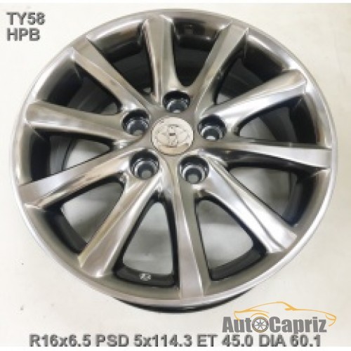 Диски Replay TY58 HPB R16 W6.5 PCD5x114.3 ET45 DIA60.1